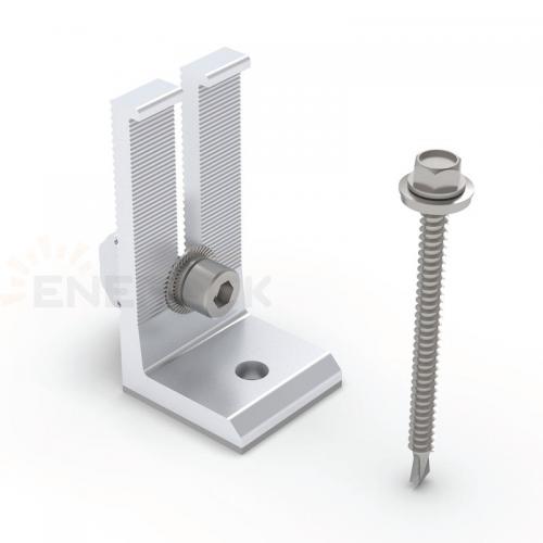 Slotted L feet for Corrugated or Trapezoidal sheet metal