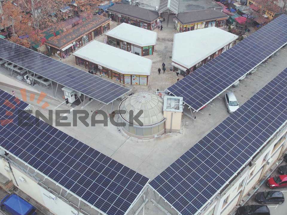 Sistema de montaje solar para cochera estándar de 300 kW en Bulgaria
        